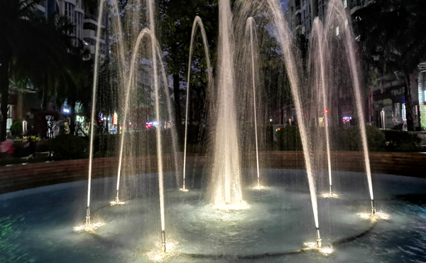 Night view of LED Fountain light
