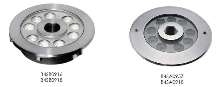 B4SA and B4SB Central ejective LED Fountain Lights