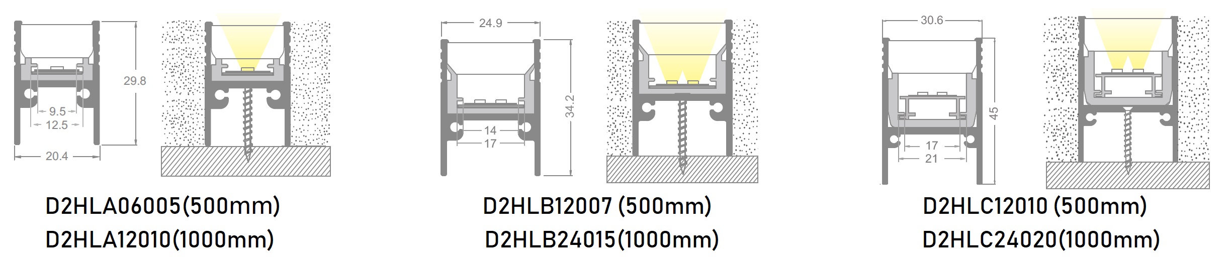 COMI Landscape lighting's D2TL-series IP67 Linear inground lights