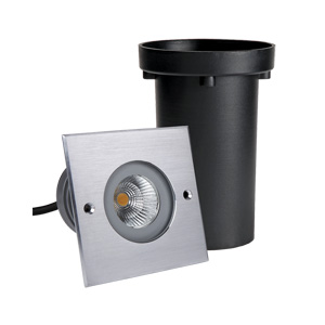 R2CDS0126 1x6W CREE COB LED Inground Lights Square Front Ring