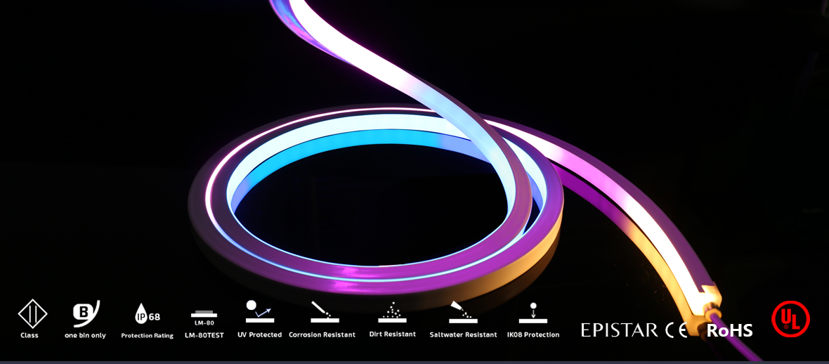 F16 Pixel-Chasing Series neon LED strip control by DMX512 or SPI LED Controller