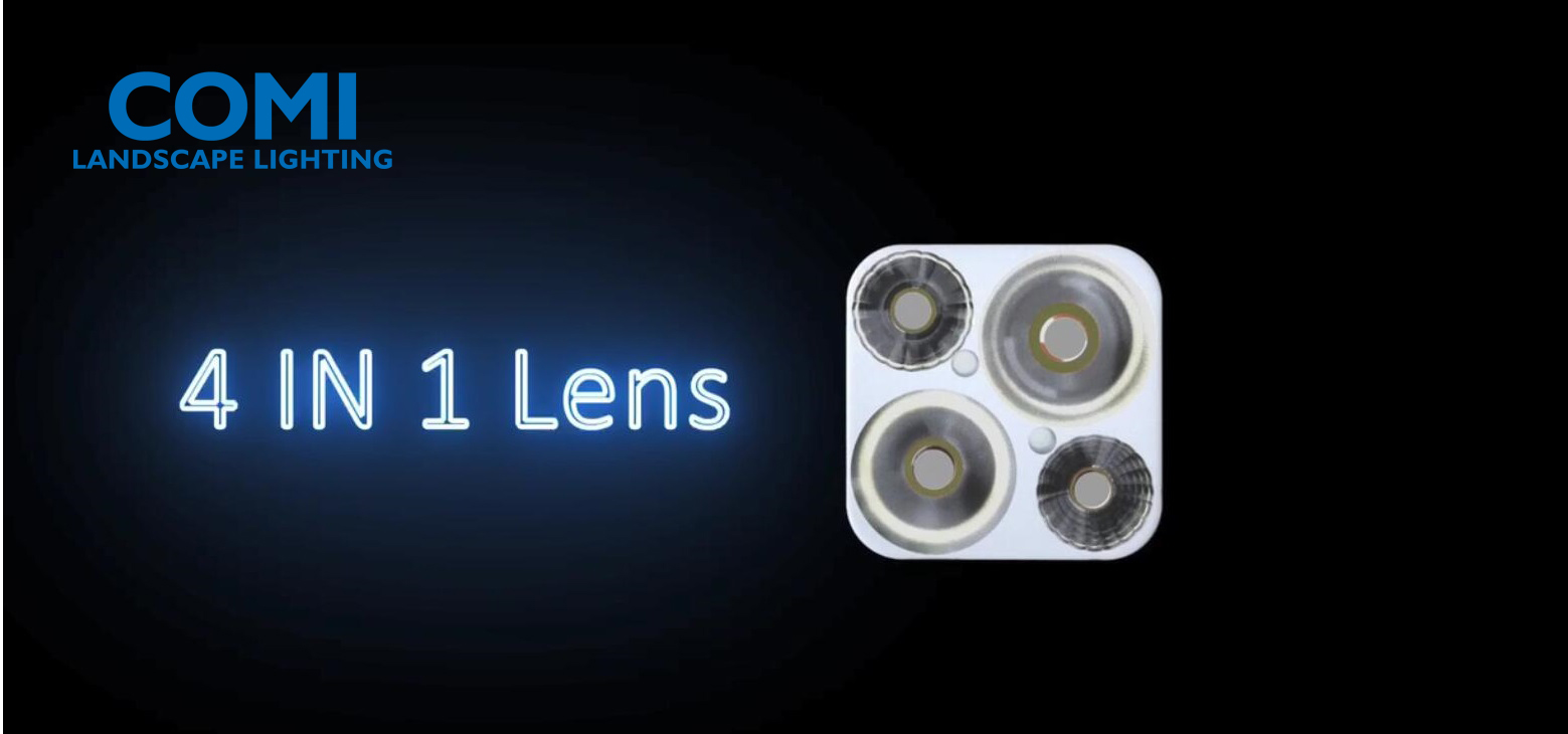 flood light with 4-in-1 optical lens module Realizes electronic zoom
