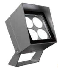 exterior flood lights with visor or light shield