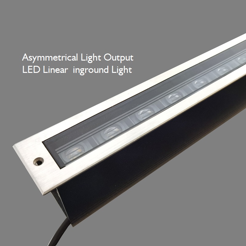 Asymmetrical Light output IP67 Recessed LED Linear underground Light