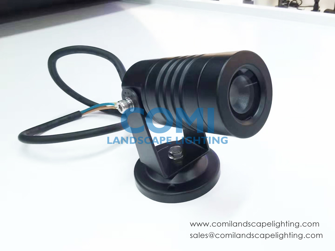 IP66 LED Garden spot light with round base for surface mount