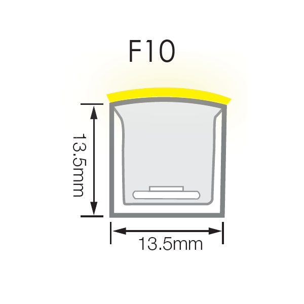 PVC or Silicone  Mini Top View Neon Flex 13.5x13.5mm 
