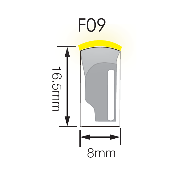 IP68 Mini Side View Neon Flex 8mm Made of PVC or Silicone