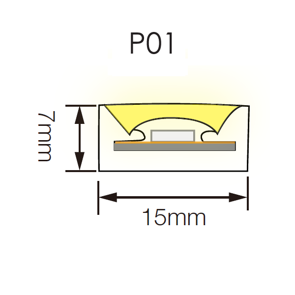 IP68 7mm Slim Neon LED Flex with Optional Clear or Milky Diffuser