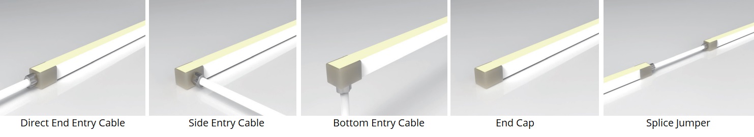 injection moulded connectors for mini Neon LED strip