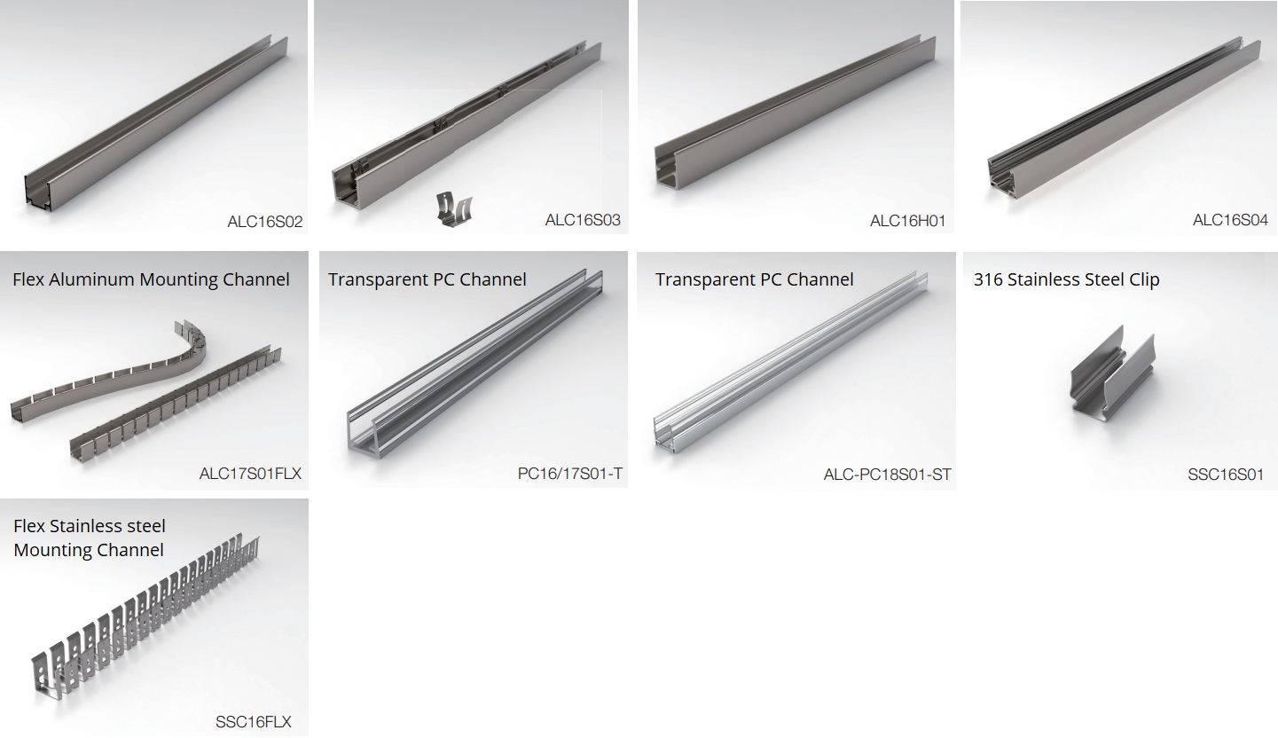 mounting profile for F17 neon LED flex