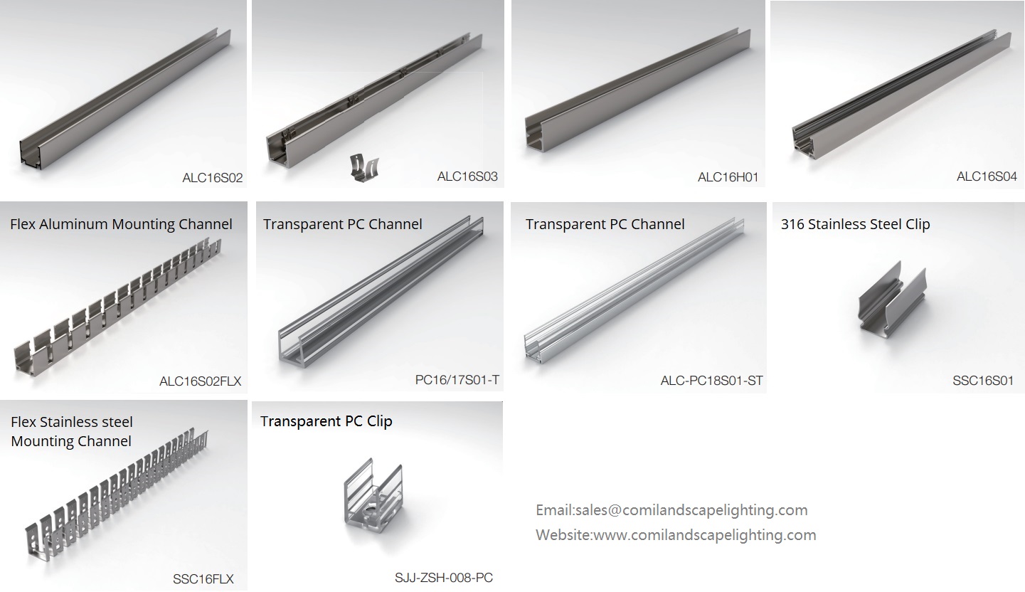 mounting profile for F16 neon LED flex