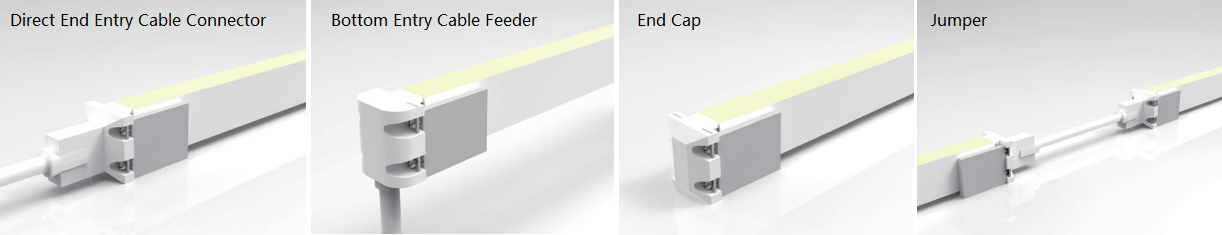 IP67 DIY screws connector for F15 neon LED flex