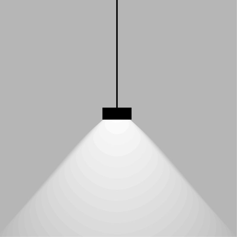 Shielded pendant luminaires emit glare-free light in a focused downward direction