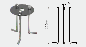 Concrete anchor for bollard light
